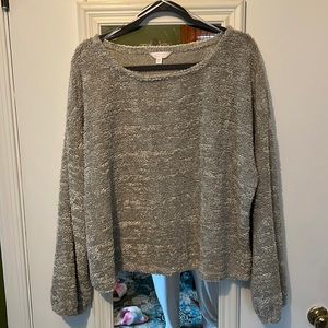 Lauren Conrad velvety grey/beige sweater